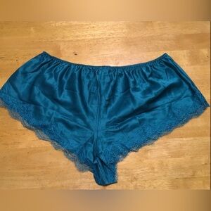 New Victorias Secret Aqua Green Silky Sleep SHORTS Tap Pant Bottoms size M